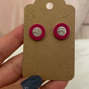 Pink and silver Marc by Marc Jacobs stud earrings